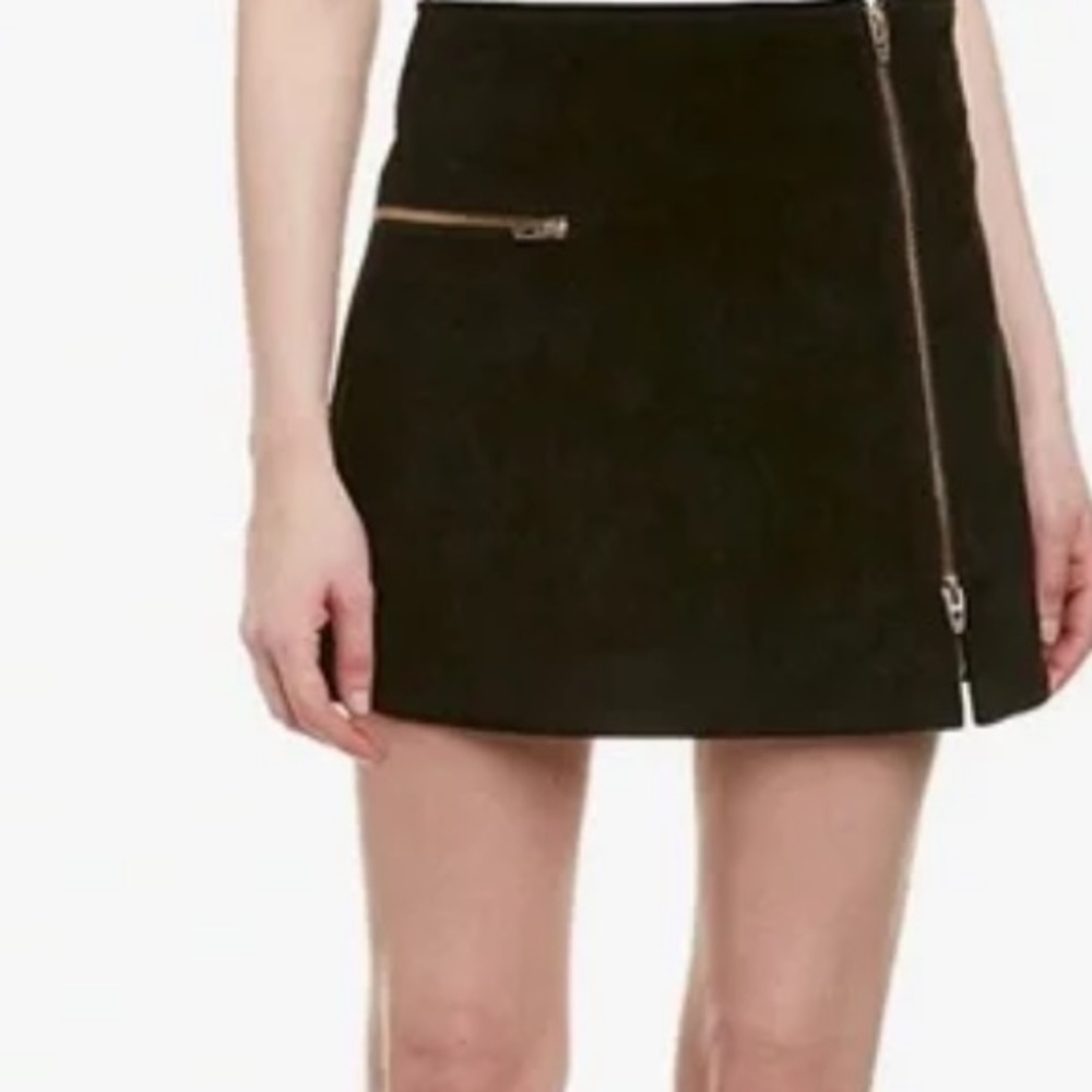 Blanknyc black suade mini skirt